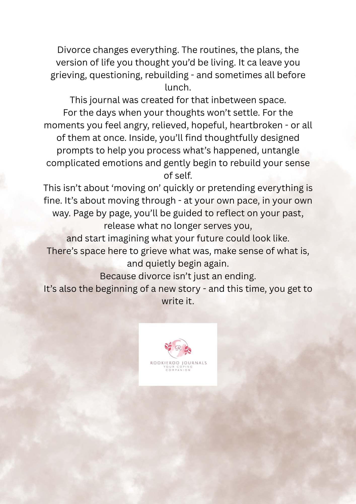 Divorce Recovery Journal | Empowerment Tool With Prompts | Rookie Roo Journals