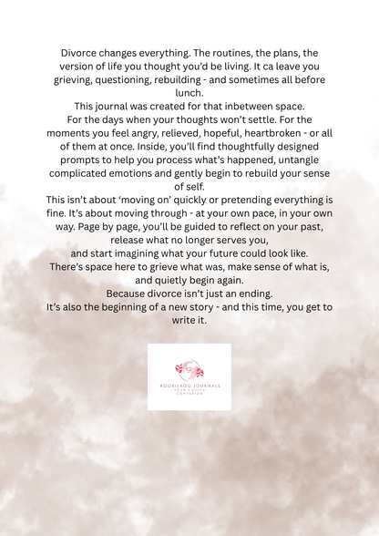 Divorce Recovery Journal | Empowerment Tool With Prompts | Rookie Roo Journals