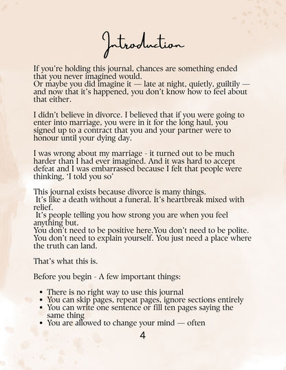Divorce Recovery Journal | Empowerment Tool With Prompts | Rookie Roo Journals