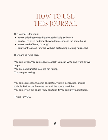 Divorce Recovery Journal | Empowerment Tool With Prompts | Rookie Roo Journals