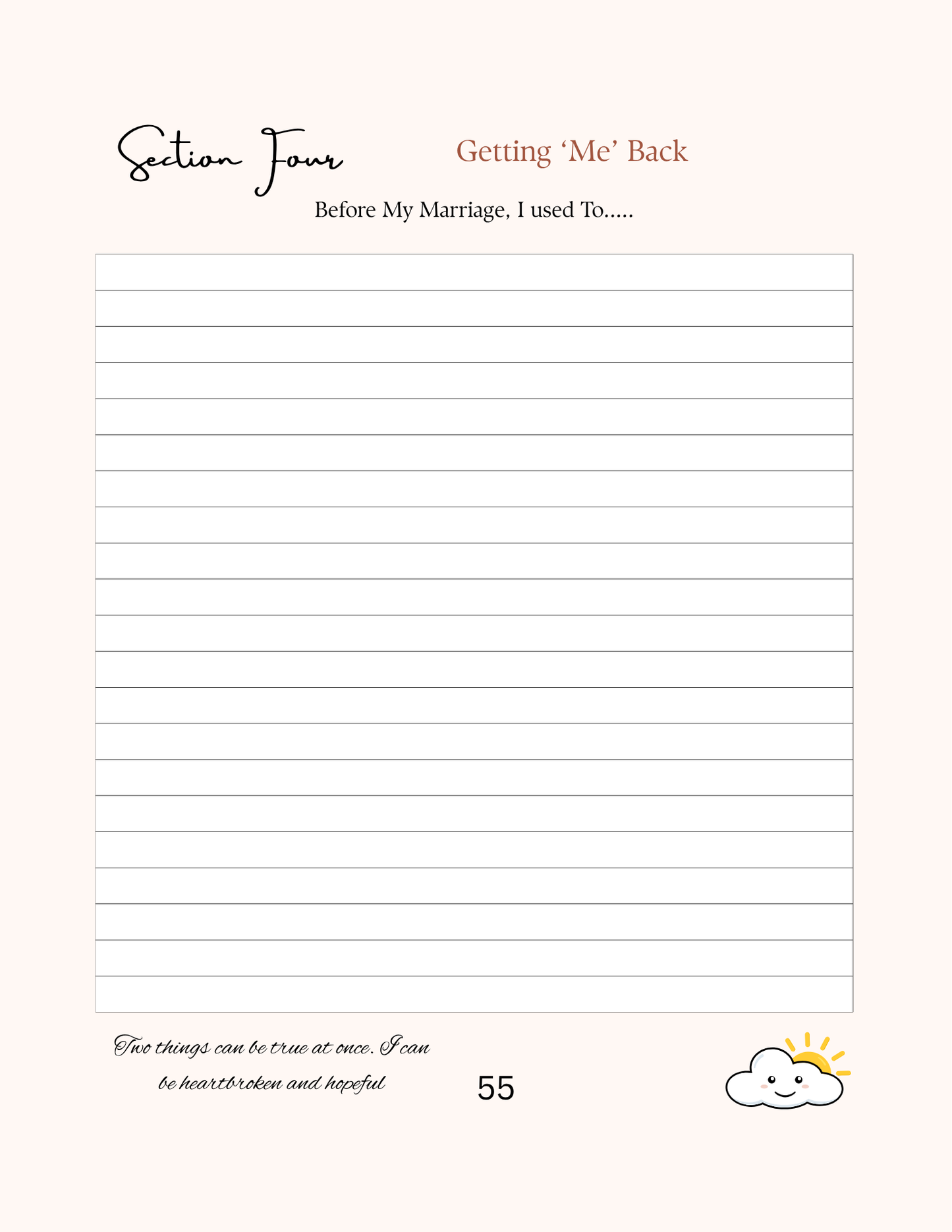 Divorce Recovery Journal | DIGITAL DOWNLOAD | Rookie Roo Journals