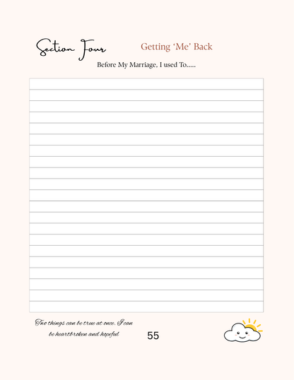 Divorce Recovery Journal | DIGITAL DOWNLOAD | Rookie Roo Journals