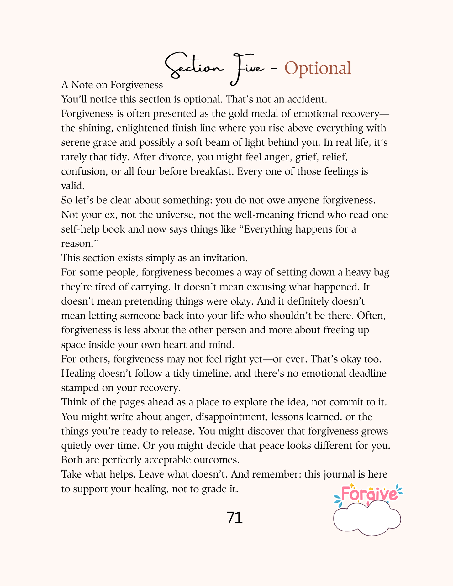 Divorce Recovery Journal | DIGITAL DOWNLOAD | Rookie Roo Journals