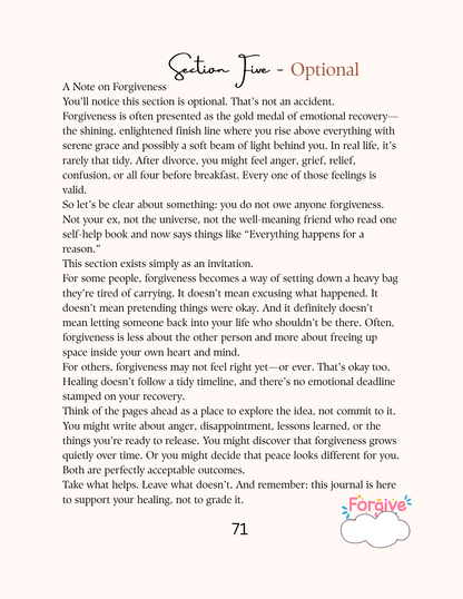 Divorce Recovery Journal | DIGITAL DOWNLOAD | Rookie Roo Journals