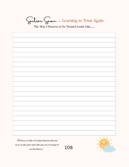 Divorce Recovery Journal | DIGITAL DOWNLOAD | Rookie Roo Journals