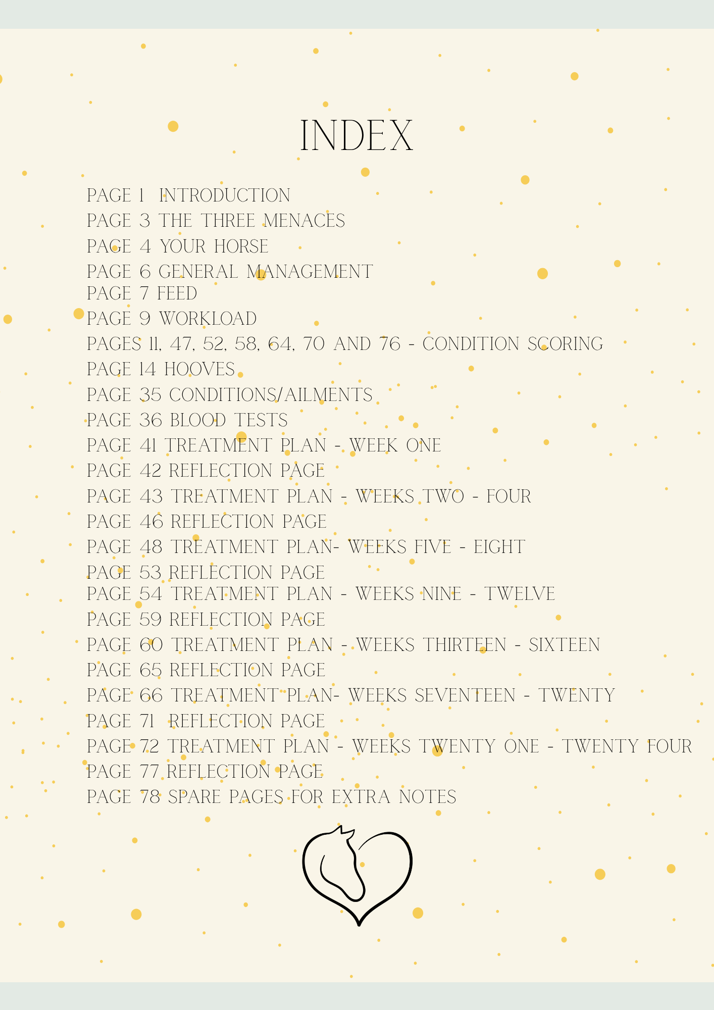 Index page with text on a light background