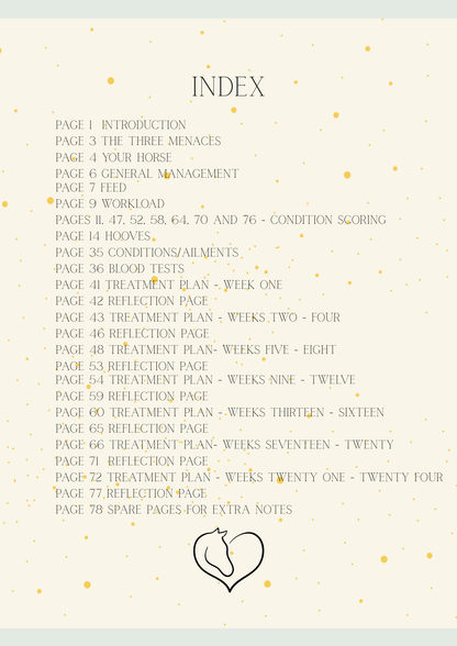 Index page with text on a light background