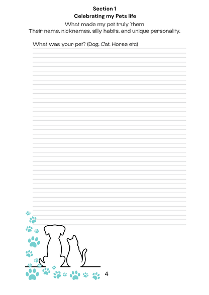 Pet Bereavement Journal | A Companion With Prompts Through Loss and Healing | Rookie Roo Journals